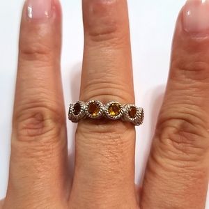 NEW - Judith Ripka 925  SS Citrine ring